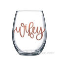 verres à vin de logo en or rose gobelet sans tige